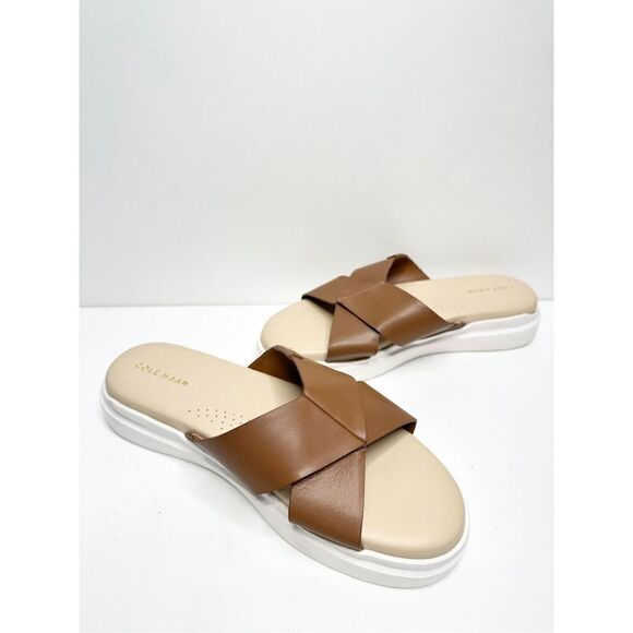 Cole Haan Sandals Womens Size 8.5B Grandpro Rally Criss Cross Slip On Slides - Picture 2 of 11
